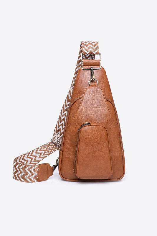 Take A Trip PU Leather Sling Bag